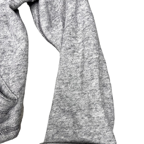 Abercrombie & Fitch Gray Copped Sweatshirt Moto Jacket Large Jersey Knit y2k - Picture 6 of 10